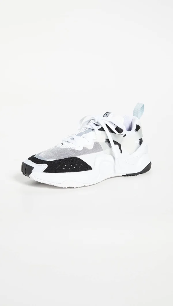 Puma Rise Women's Sneakers - Black/White, 11