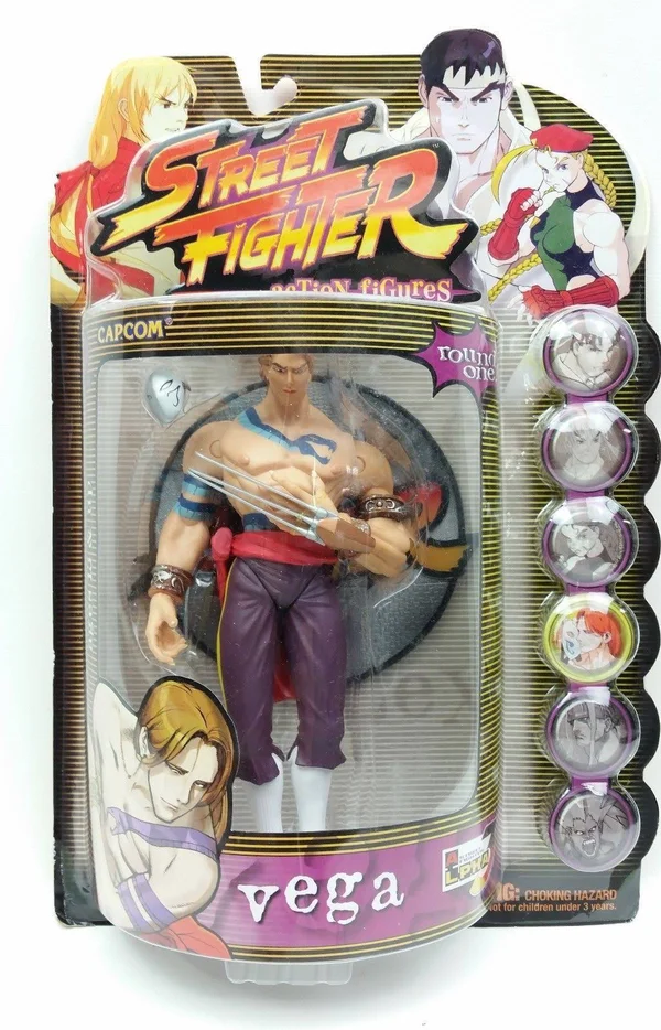 Street Fighter Ken Action Figure Round One Alpha 3 Capcom 1999 New Sealed