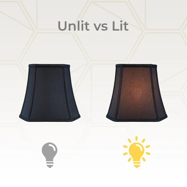 Royal Designs Square Cut Corner Bell Lamp Shade - Black, 5x10x8.75 - Single