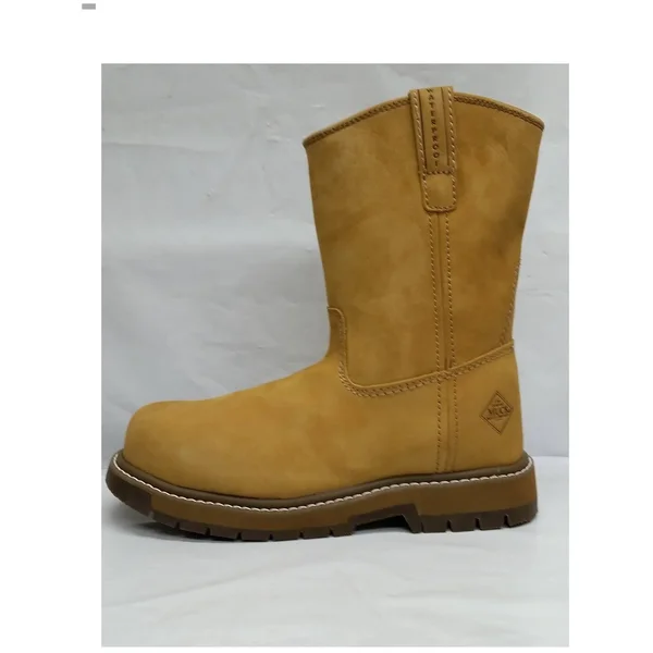 MuckBoots Men's Wheat Wellie Classic Composite Toe Work Boot, Size 14W