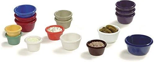 Carlisle S28202 Melamine Fluted Ramekin 3 oz. Capacity White (Case of 48)