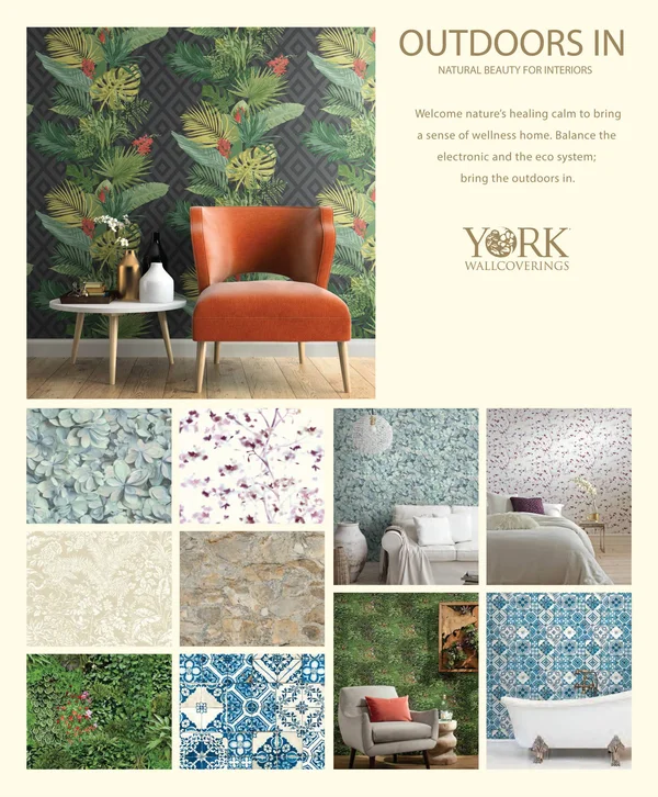 York Wallcoverings ON1603 Outdoors in Tropical Butterflies Wallpaper
