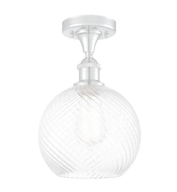 Innovations Lighting-Twisted Swirl 1 Light Semi-Flush Mount-516-1C-BB-G1214-8