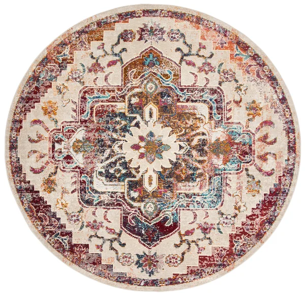 Safavieh Crystal CRS501F 8&0x22 x 10&0x22 Light Blue, Burgundy Area Rug