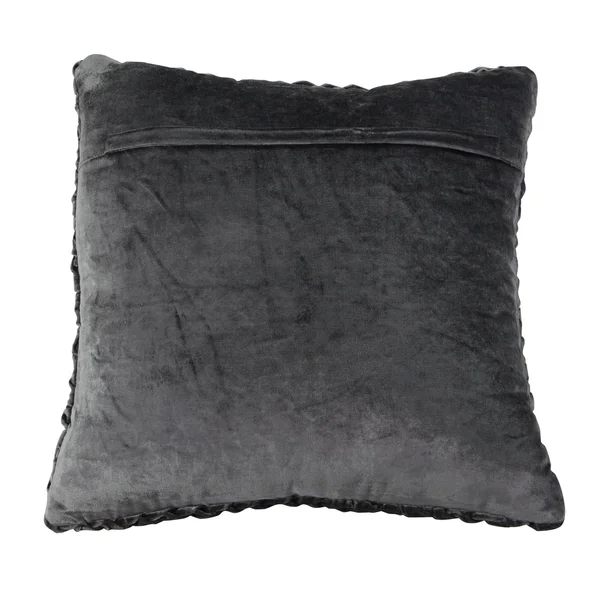Decmode Modern Square Velvet Gray Pillow