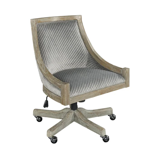 Linon Mimi Quilted Office Chair - Gray