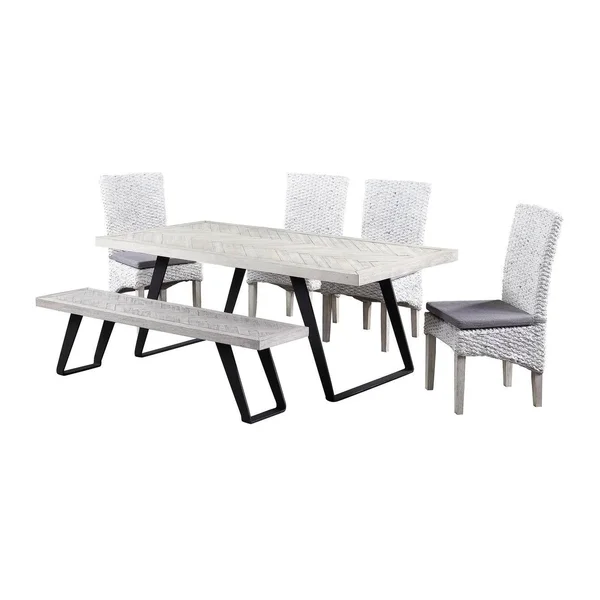 Coast to Coast Aspen Court II White Dining Bench