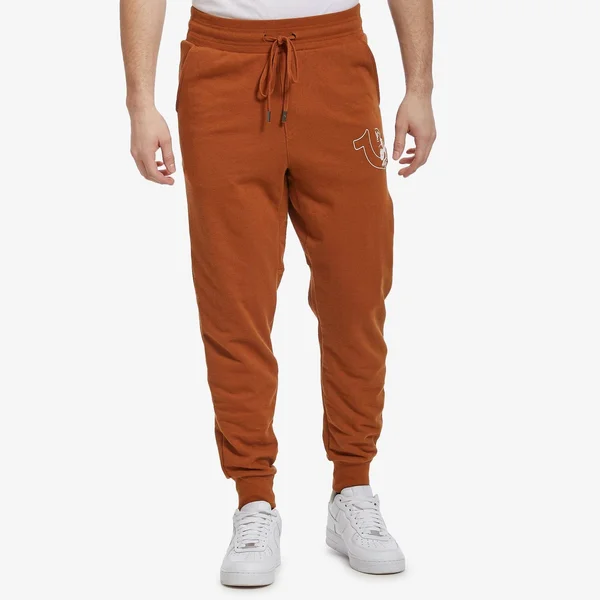 Men's Split Logo Jogger - Caramel, Size Large, True Religion