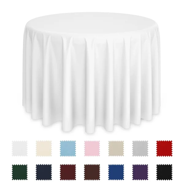 Lann&s Linens - 10 Premium 120x22 Round Tablecloths for Wedding - Banquet, Restaurant - Polyester Fabric Table Cloths - Ivory