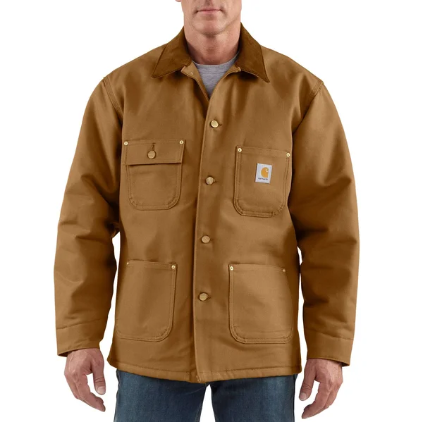 Carhartt Blanket-Lined Duck Chore Coat for Men - Carhartt Brown - 2XL