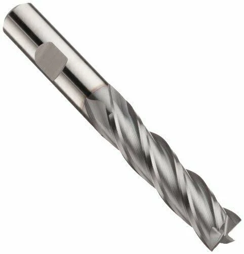 Niagara Cutter N88628 Cobalt Steel Square Nose End Mill, inch, Weldon Shank, TiCN Finish, Finishing Cut, 30 Degree Helix, 4 Flut