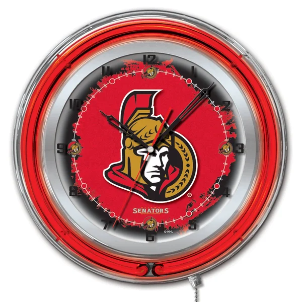 Holland Bar Stool 19x22 Ottawa Senators Neon Clock