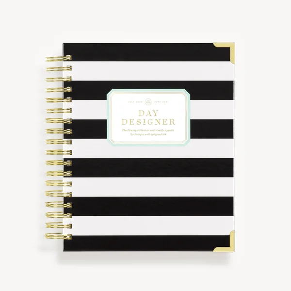 Academic Year 2020-2021 Weekly Planner: Black Stripe