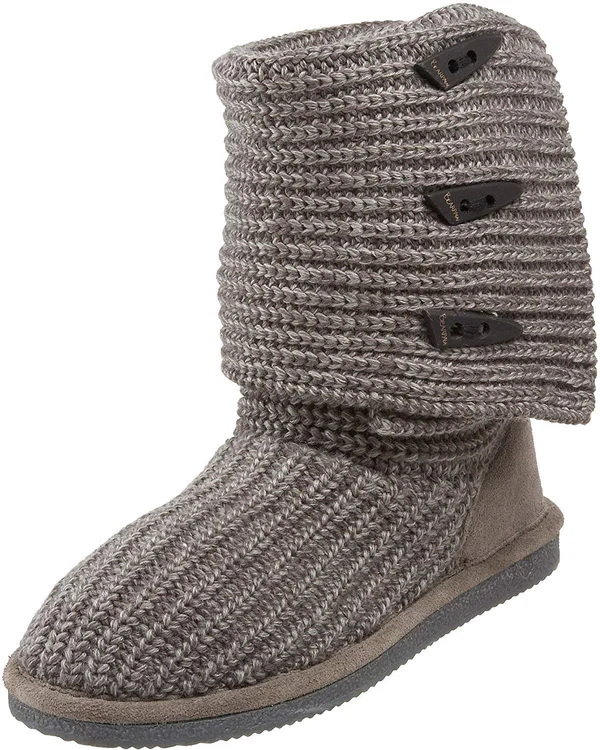 Bearpaw Women's Knit Tall Boot Gray 10