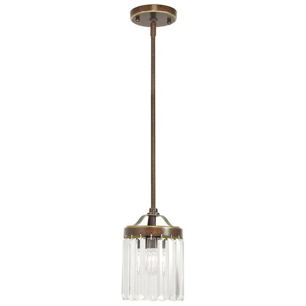 Livex Lighting 50530-64 Ashton 1-Light Mini Pendant - Hand Painted Palacial Bronze