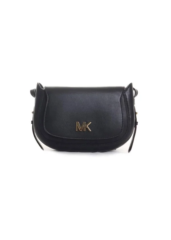 Michael Michael Kors, Jolene Small Leather Saddle Bag, Black, One Size