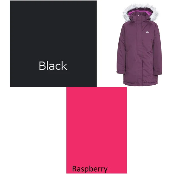 Trespass Childrens Girls Fame Waterproof Parka Jacket, 2-3 Years, Potent Purple