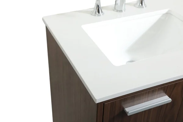 Elegant 24 inch Bathroom Vanity in Walnut VF47024MWT
