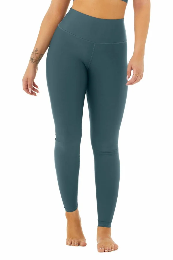 Alo Yoga, High-Waist AirLift Legging in Deep Jade, Size: Large
