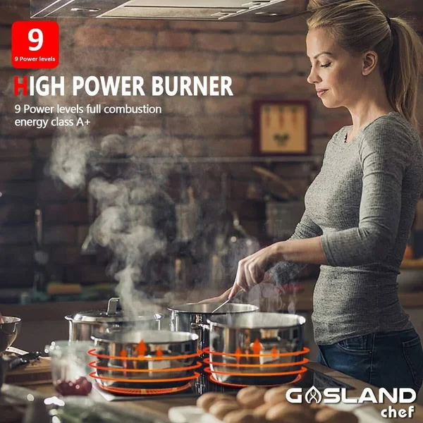 Gasland Chef 30x22 Built-in Induction Stovetop, Vitro Ceramic Surface Electric Cooktop, 4 Burners, Sensor Touch Control, Timer