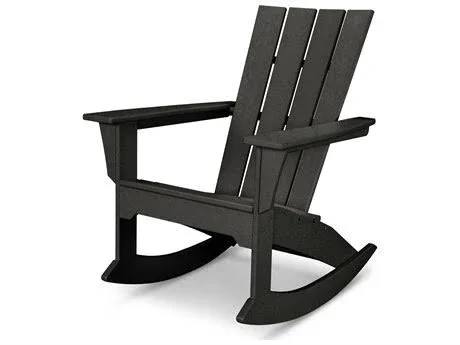 POLYWOOD Quattro Adirondack Rocker: Teak, 20.50" x 16.75" x 17.75"