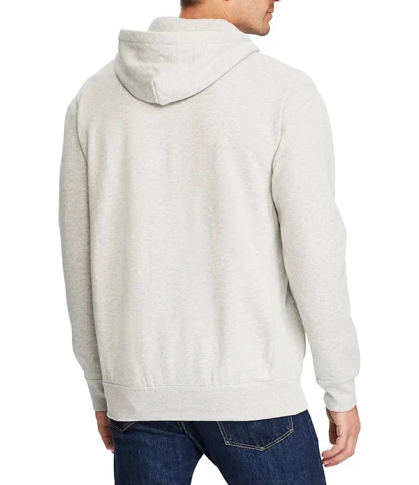Polo Ralph Lauren Men's Big and Tall Classic Fleece Full Zip Hoodie - Black XLT