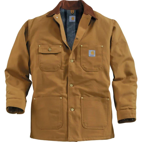 Carhartt Blanket-Lined Duck Chore Coat for Men - Carhartt Brown - 2XL