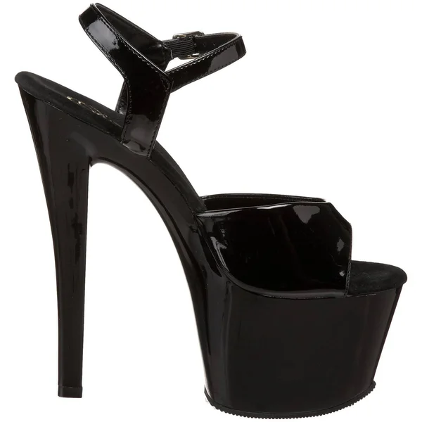 Pleaser Sky-309 - 7x22 Spike Heel Platform Sandal - Black 8