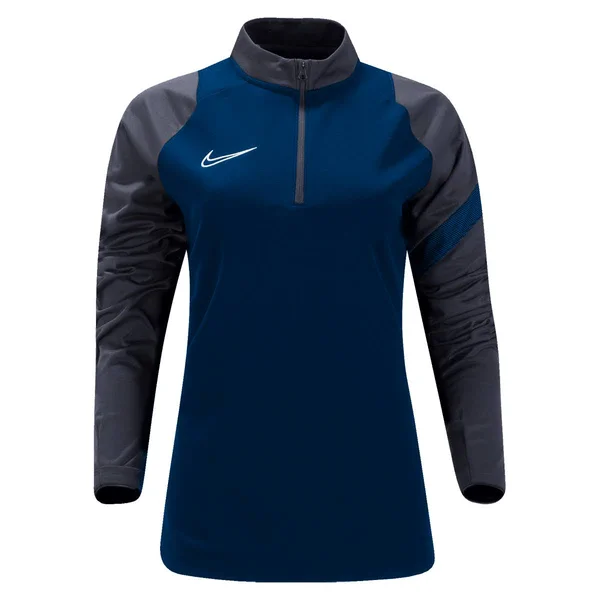 Nike Women's Academy Pro Drill Top - Navy/Grey - S