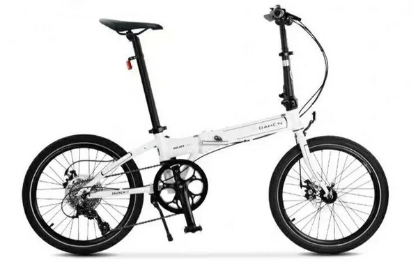 2021 Dahon Launch D8 8 Speed Folding Bike Bicycle - 20x22 Wheel White/Black