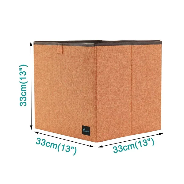 Piccocasa Storage Bin with Lid - Storage Cube Basket for Home Organizer, Collapsible Closet Bin Containers for Shelves, 13x13.6x13
