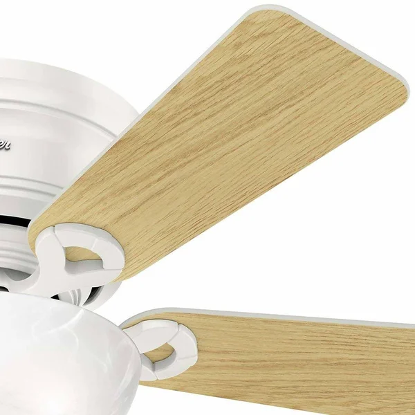Hunter 52138 42 in. Haskell Fresh White Ceiling Fan with Light