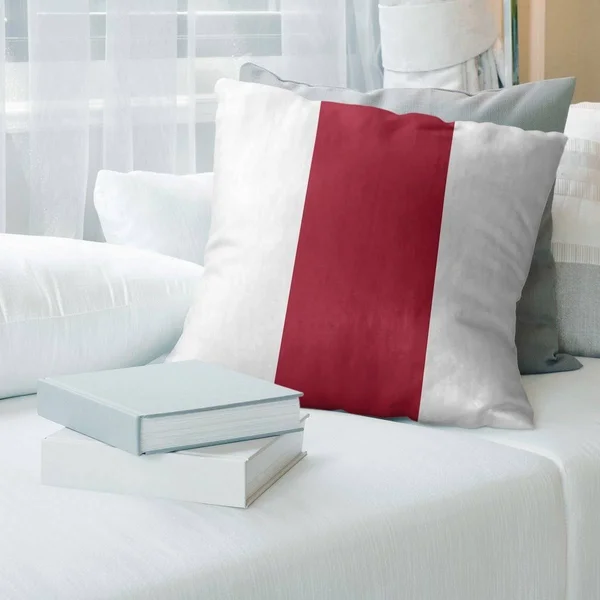 Houston Houston Football Stripes Pillow (w/Rmv Insert)-Spun Poly - 26 x 26 - Square - Zipper Closure - Large - Cotton - Removabl