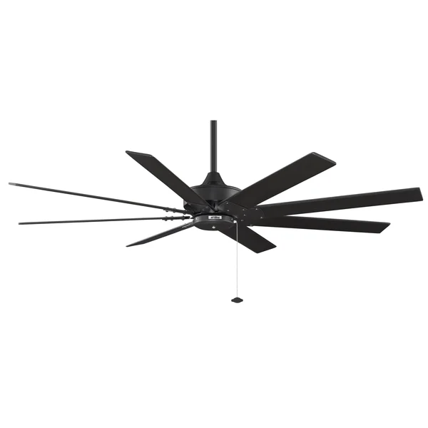 Fanimation Levon Energy Star 63x22 Ceiling Fan - Black - Black Blades
