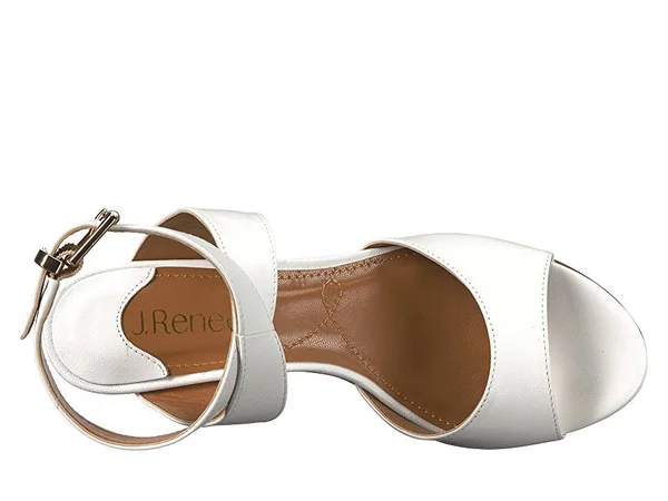 J. Renee Women's Soncino Ankle Strap Sandal, Size: 9, White