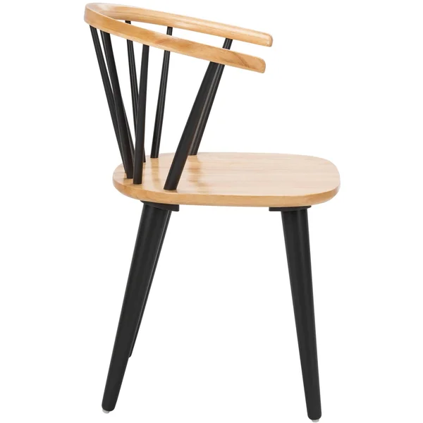 Safavieh Blanchard Natural Grey Curved Spindle Side Chair - Set of 2