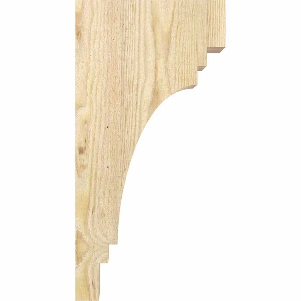 Ekena Millwork COR04X10X18PEC00RDF Pescadero, 10x22D x 18x22H, 4x22W Douglas Fir (Rough Sawn Corbel)