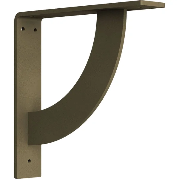 Ekena Millwork 2x22W x 10x22D x 10x22H Bulwark Steel BRACKET - Hammered Gold