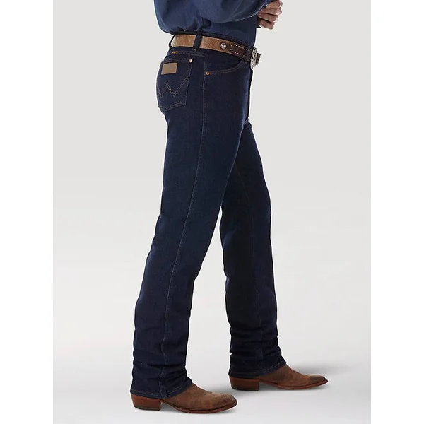 Wrangler Men's Cowboy Cut Navy Stretch Slim Fit Jean