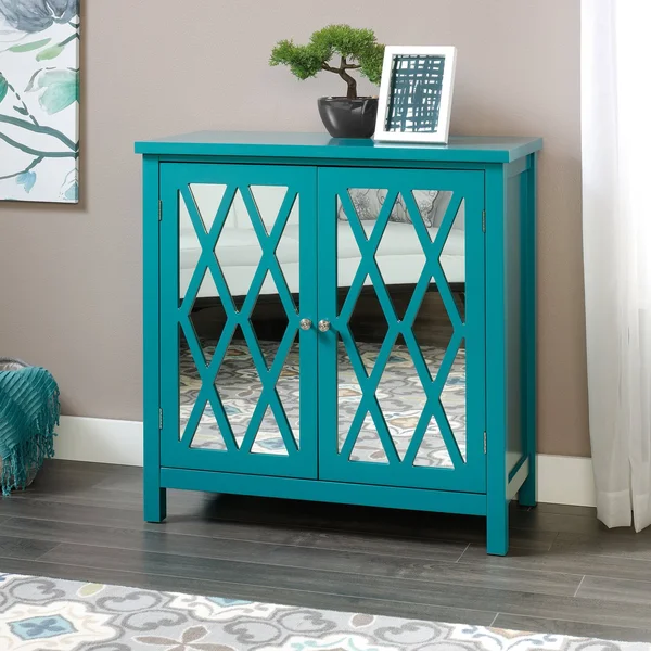 Sauder Harbor View Accent Storage Cabinet - Caribbean Blue