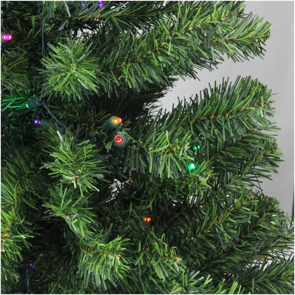 Northlight 3& Pre-Lit Medium Canadian Pine Artificial Christmas Tree - Multicolor LED Lights