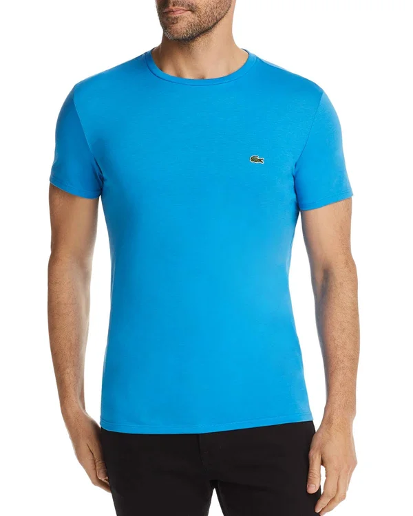 Lacoste Men's Crew Neck Pima Cotton Jersey T-Shirt - Red, Xs