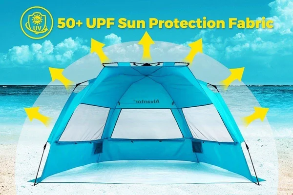 Alvantor Beach Tent Super BlueCoast Umbrella Outdoor Sun Shelter Cabana Pop-up.