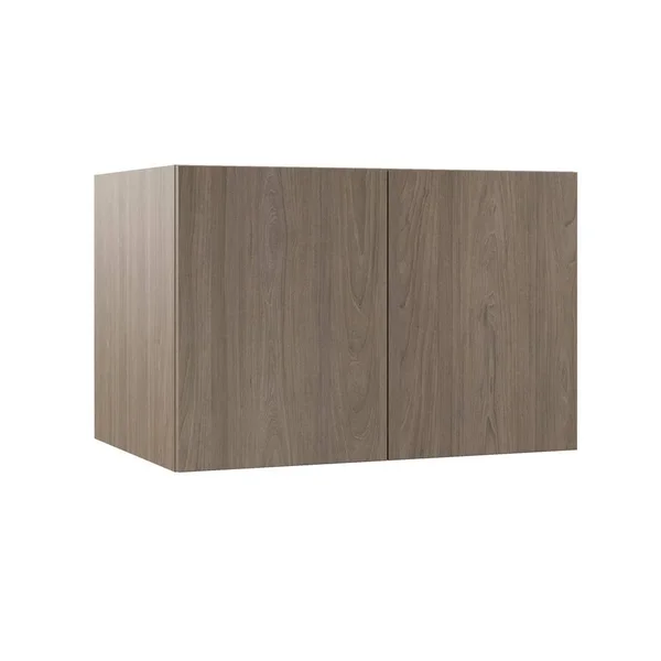 Hampton Bay Designer Series Edgeley Assembled 36x24x24 in. Deep Wall Bridge Kitchen Cabinet in Driftwood, Brown