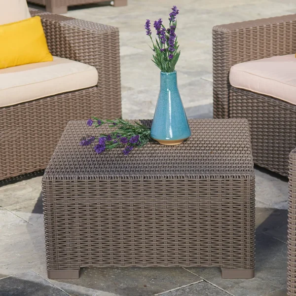 Keter California All-Weather Resin Outdoor Patio Coffee Table - Cappuccino