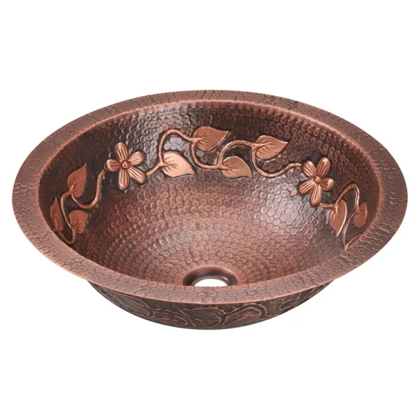 Polaris Sinks P329 Single Bowl Bathroom Sink Copper