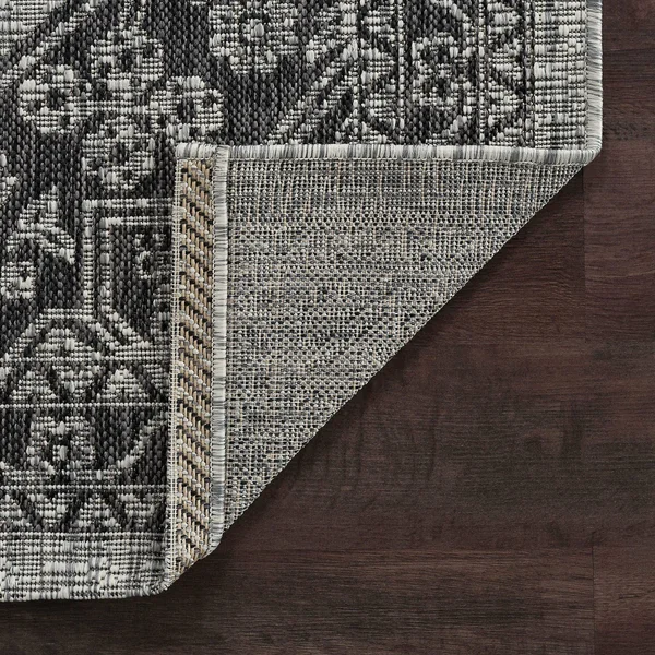 Tayse Veranda Vnd14 Indoor, Outdoor Area Rug Black, Size: 9 x 12 ft.