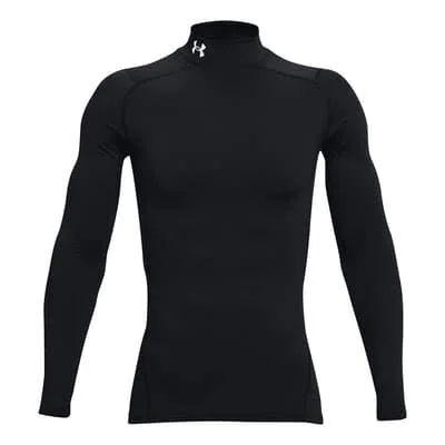 Under Armour ColdGear Compression Mock Long-Sleeved Top Black White - 4XL