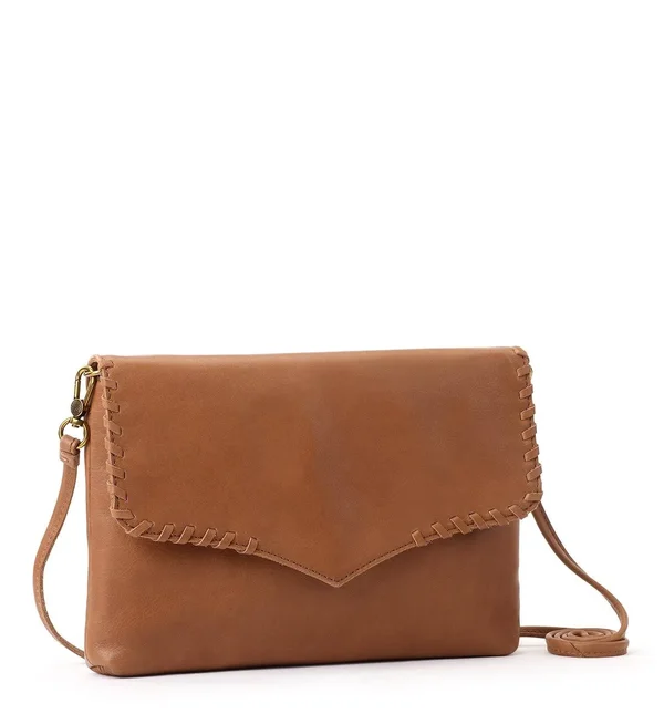 The Sak Legend Flap Clutch Crossbody Bag, Black Leather