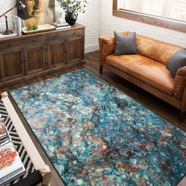 Mohawk Home Prismatic Layered Marble Rug, Grey, 2x3 ft